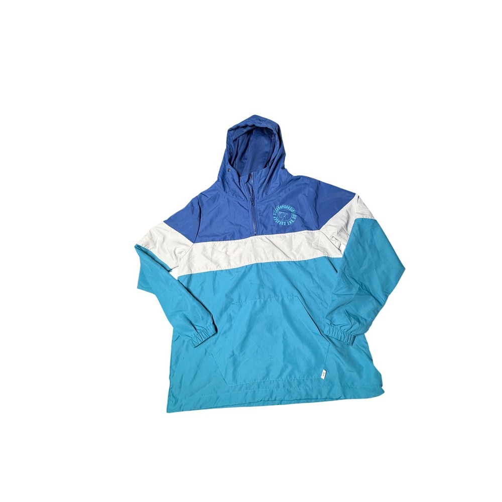 Sisstrevolution Respect The Sea Colorblock Windbreaker Pullover Jacket Blue XS